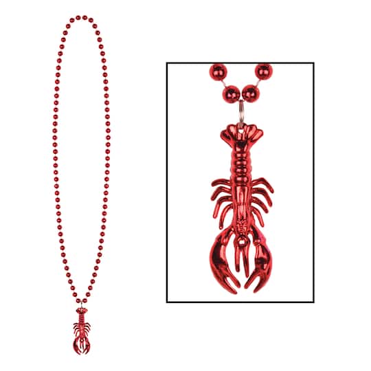 Beistle 33" Beads with Crawfish Medallion, 6ct.